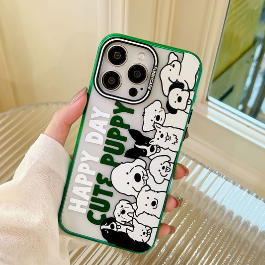 Transparent Phone Case | Multiple Happy Dogs
