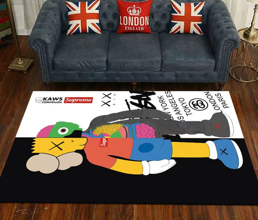 SPICEUP STUDIO | KS Trendy Bedroom Rug 1 | Creative Full-Coverage Carpet | Ins-Style Area Rug | Living Room and Entryway Mat