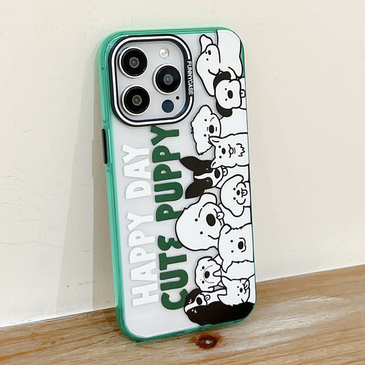 Transparent Phone Case | Multiple Happy Dogs