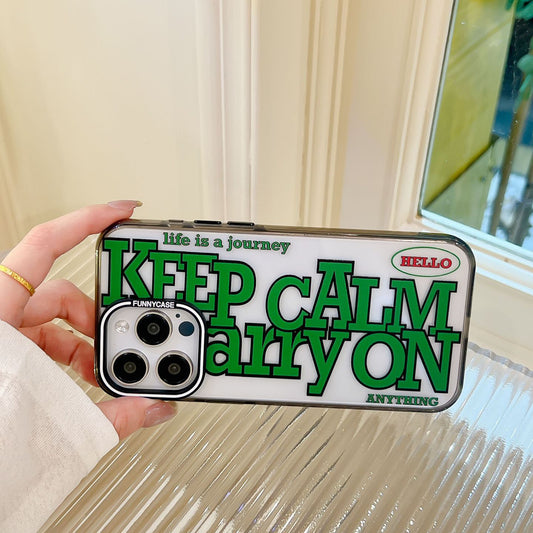 Transparent Phone Case | Green Letter