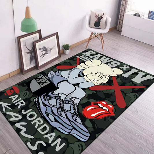 SPICEUP STUDIO | KS Trendy Bedroom Rug 7 | Creative Full-Coverage Carpet | Ins-Style Area Rug | Living Room and Entryway Mat