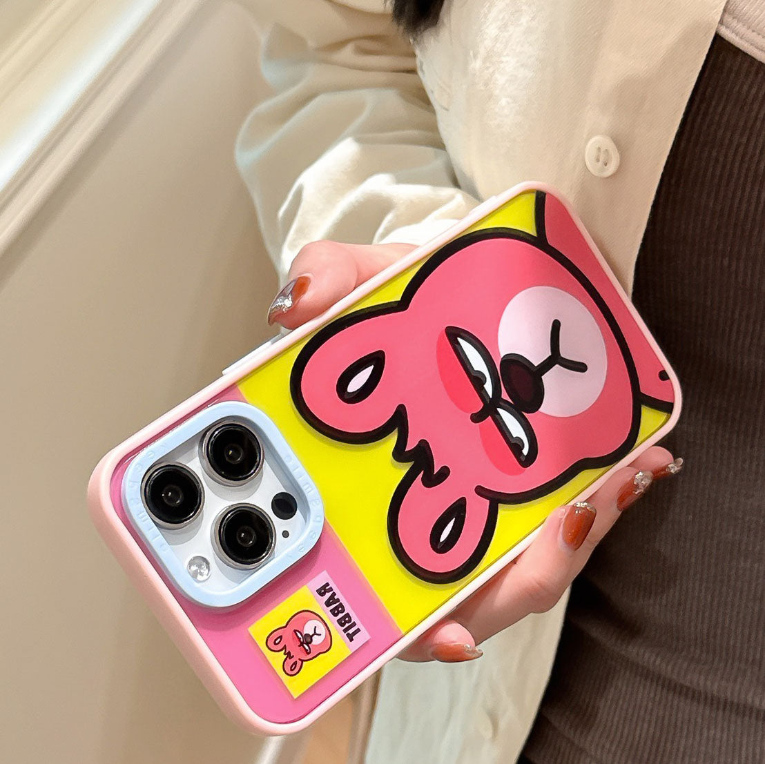 Limited iPhone Case | Don't Mess with Me Pink Rabbit