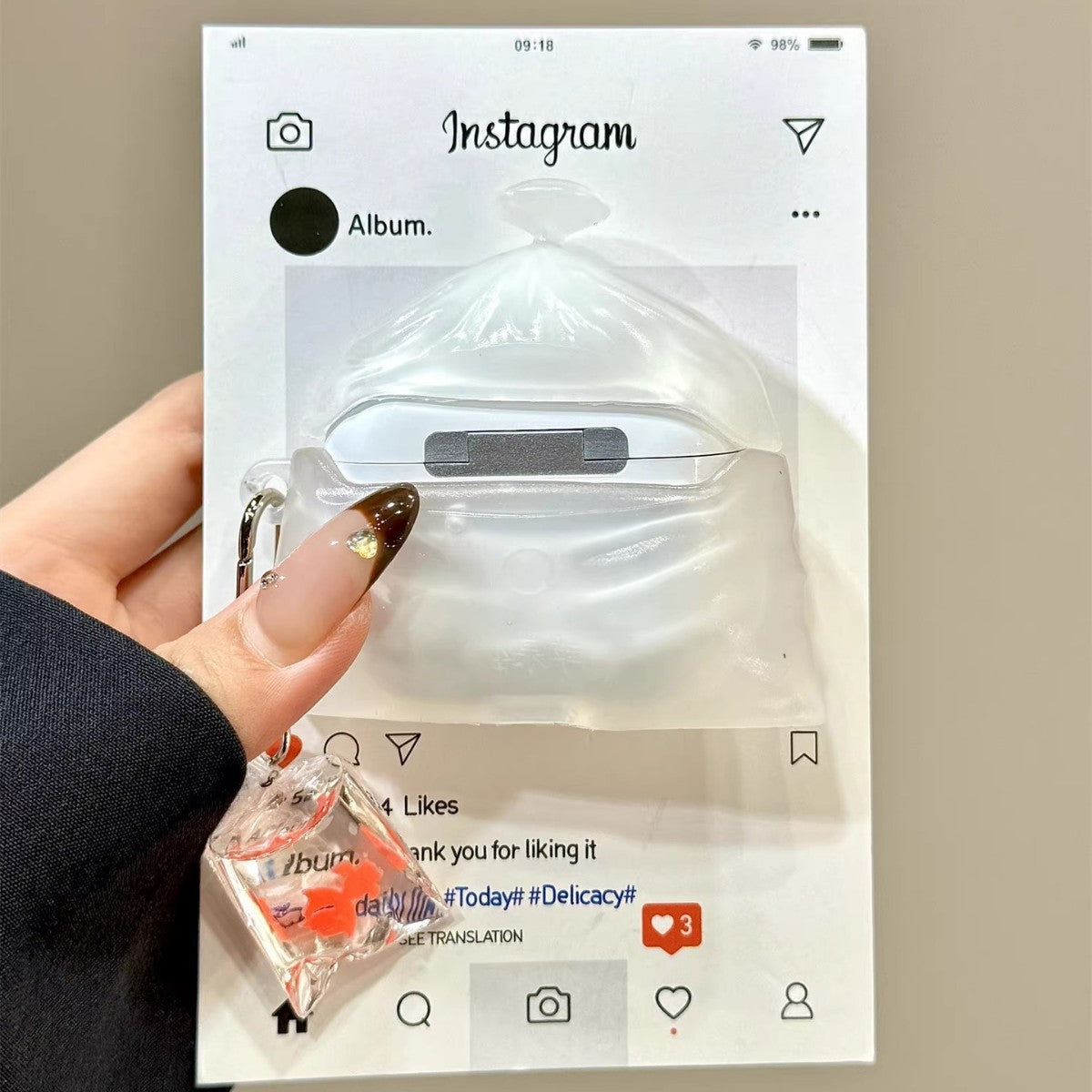 3D AirPods Case | Lucky Goldfish Bag ( Includes Matching Charm )