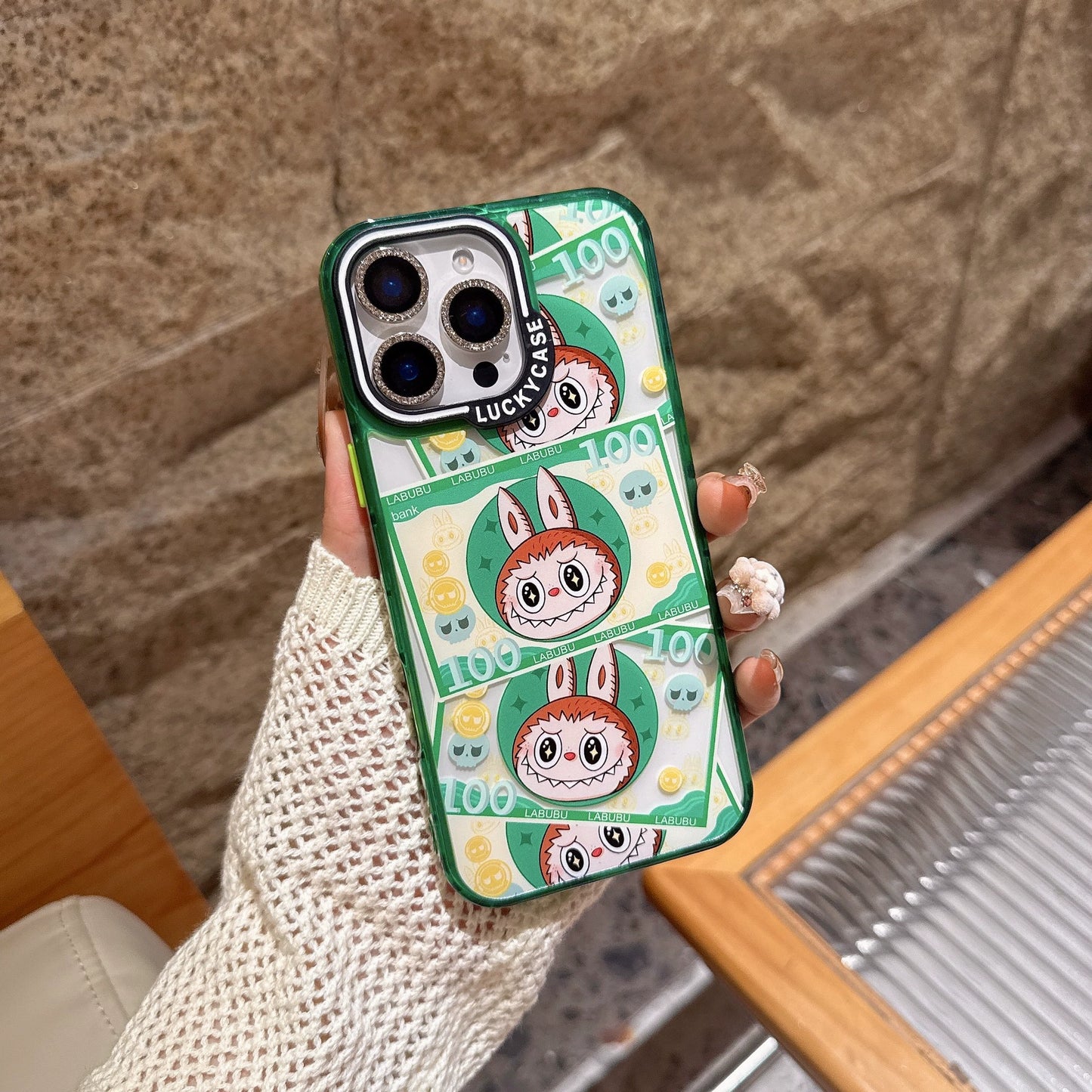 Transparent Phone Case | Labubu x Paper Money