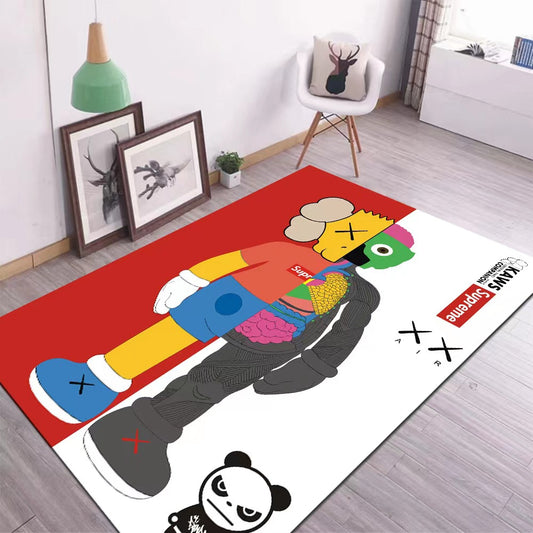 SPICEUP STUDIO | KS Trendy Bedroom Rug 2 | Creative Full-Coverage Carpet | Ins-Style Area Rug | Living Room and Entryway Mat