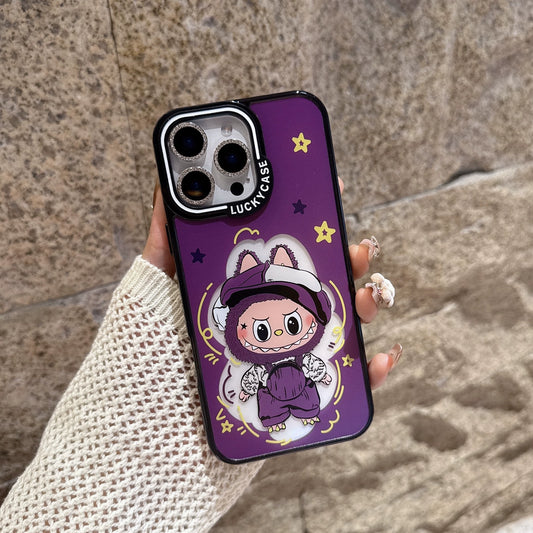 Transparent Phone Case | Labubu x Purple Overalls