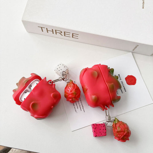 3D AirPods Case | Dragon Fruit ( Includes Matching Charm )