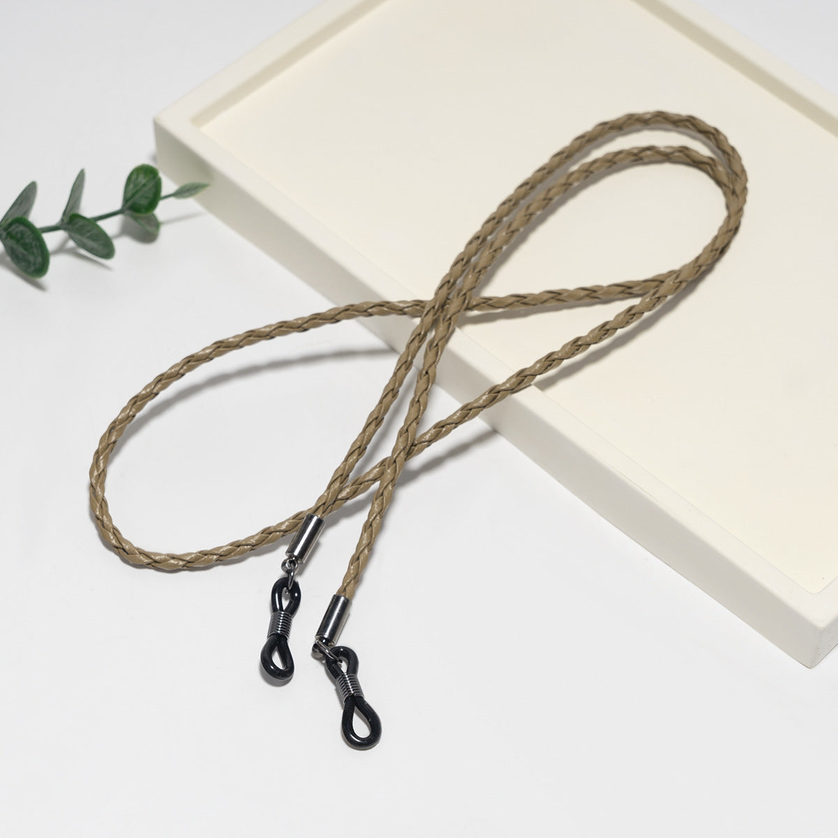 Vintage High-End Faux Leather Woven Eyeglass Chain/Mask Strap - Creative & Functional Accessory