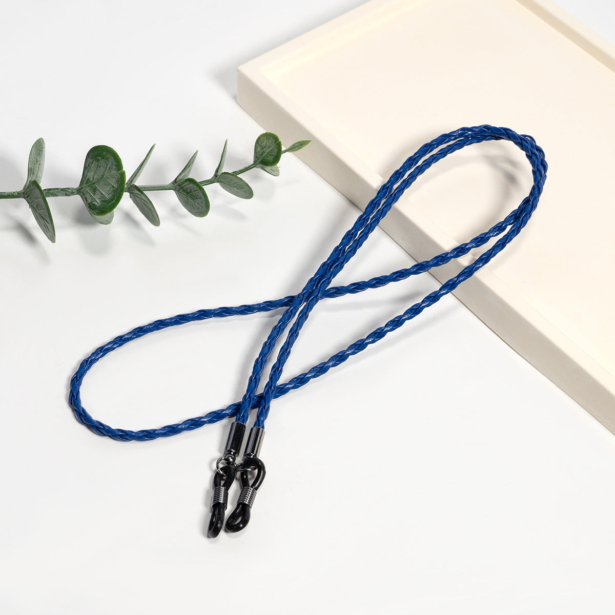 Vintage High-End Faux Leather Woven Eyeglass Chain/Mask Strap - Creative & Functional Accessory
