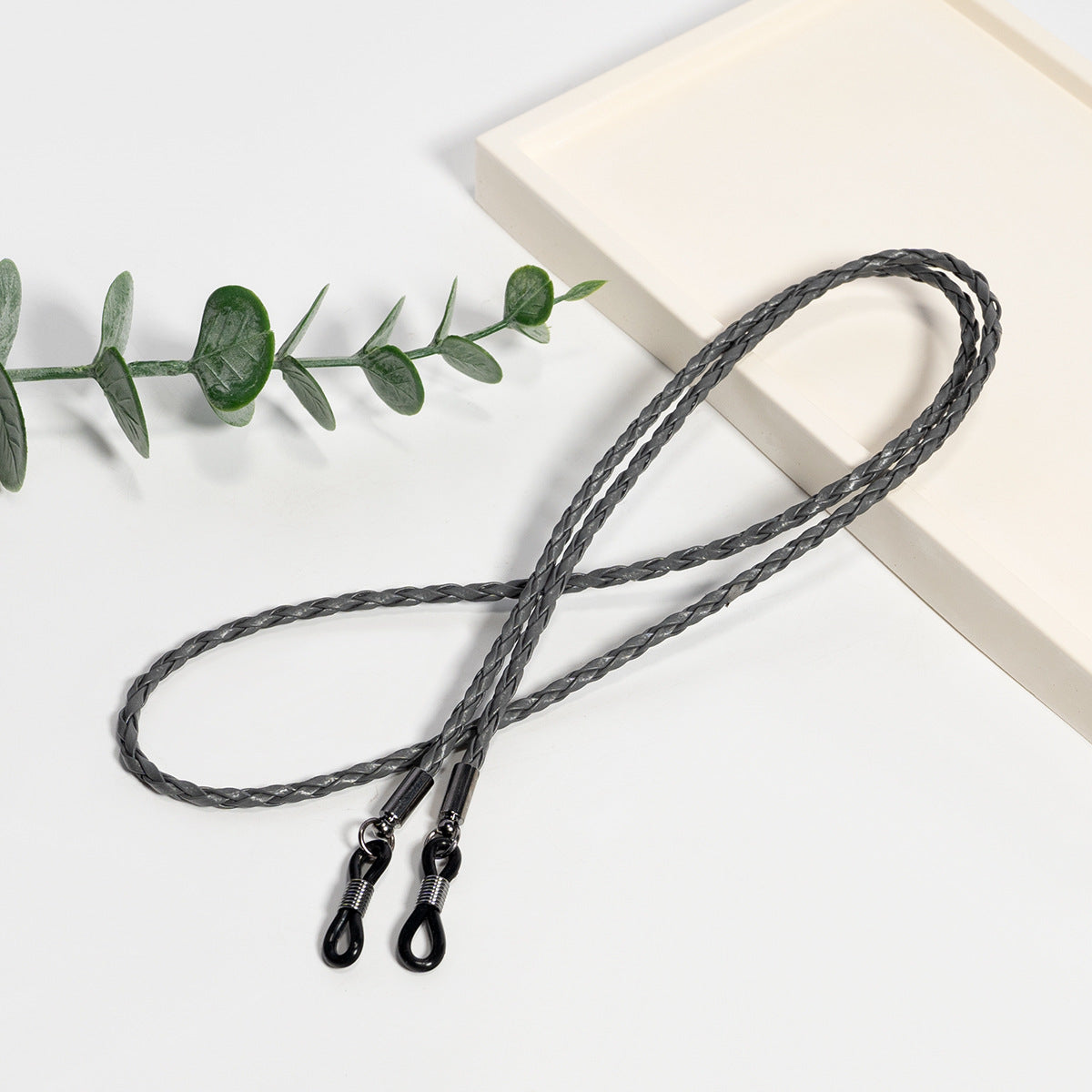 Vintage High-End Faux Leather Woven Eyeglass Chain/Mask Strap - Creative & Functional Accessory
