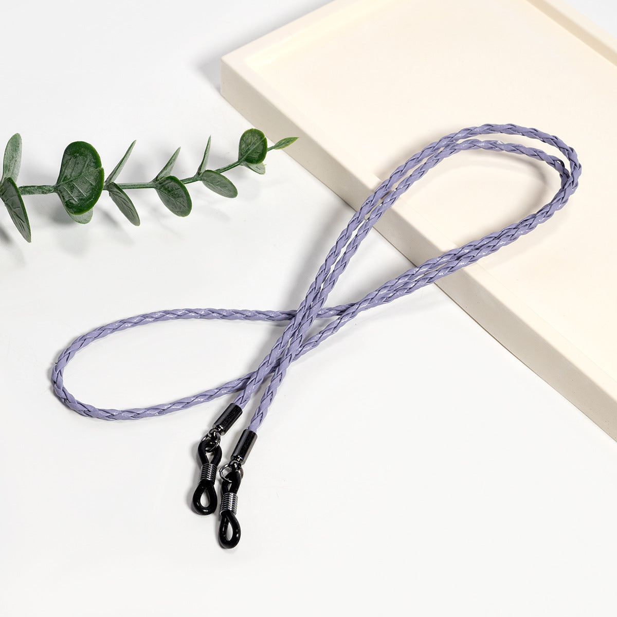 Vintage High-End Faux Leather Woven Eyeglass Chain/Mask Strap - Creative & Functional Accessory