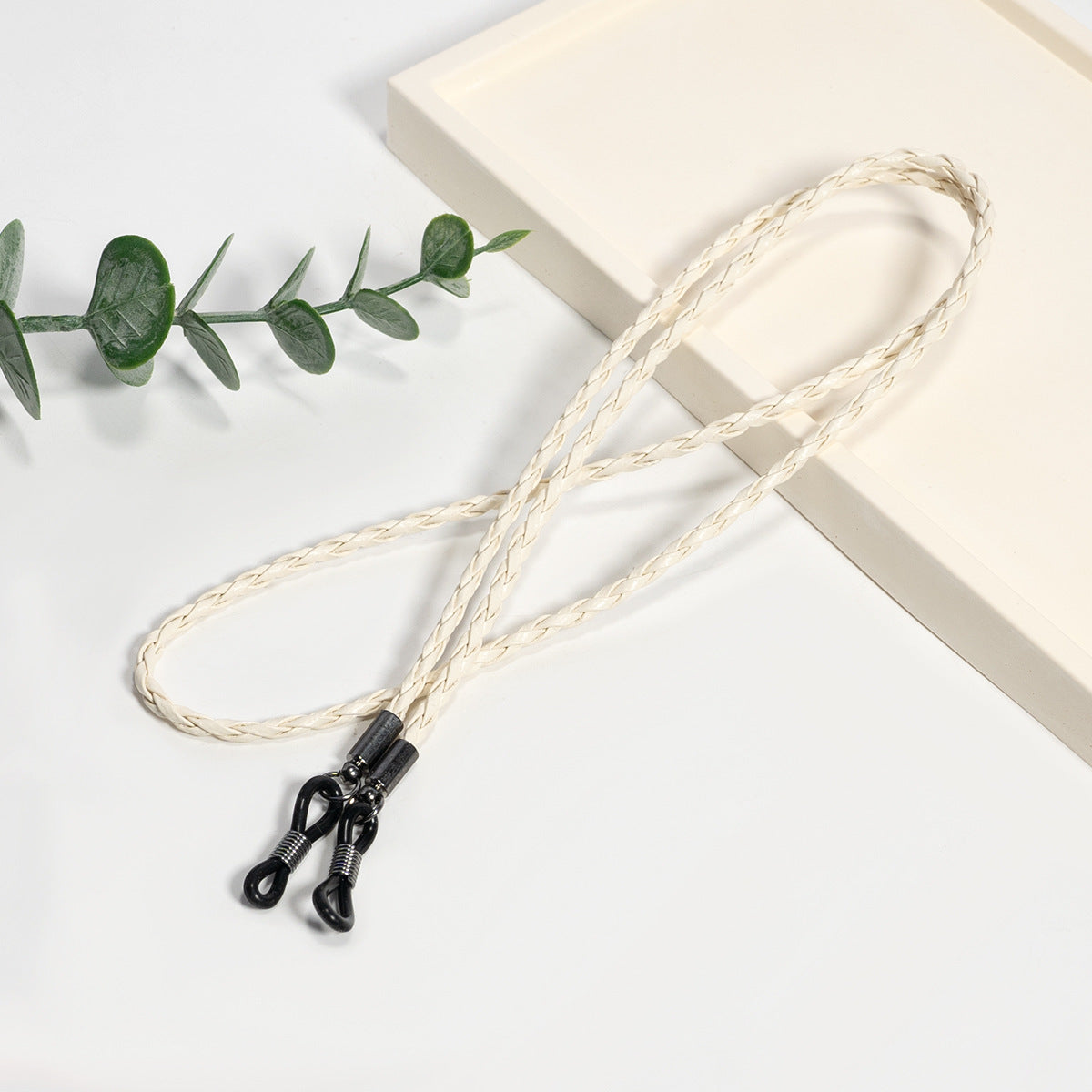 Vintage High-End Faux Leather Woven Eyeglass Chain/Mask Strap - Creative & Functional Accessory