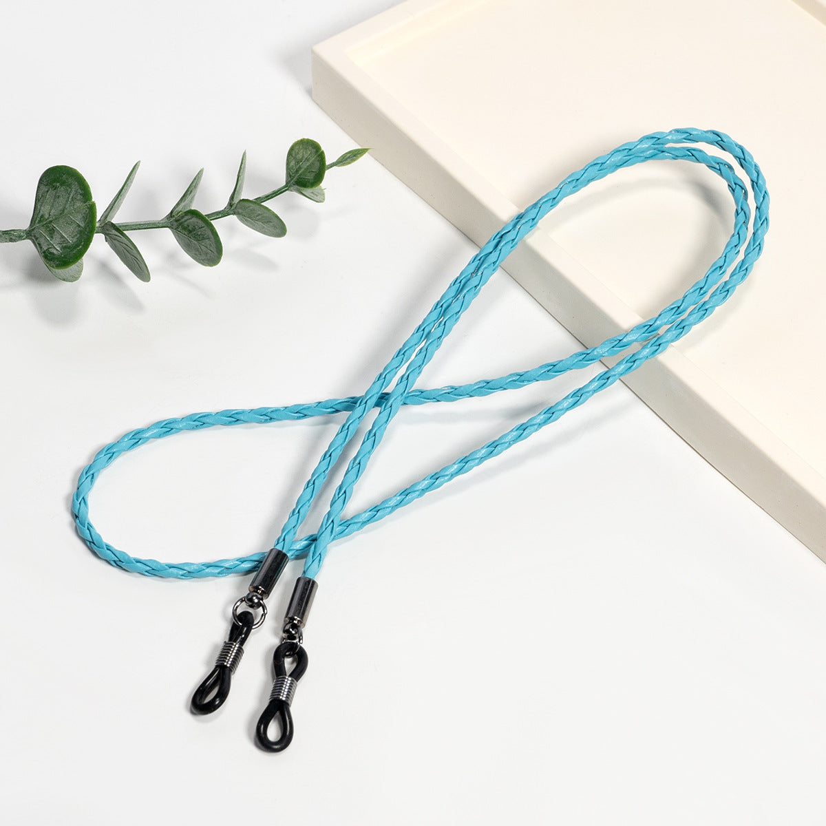 Vintage High-End Faux Leather Woven Eyeglass Chain/Mask Strap - Creative & Functional Accessory