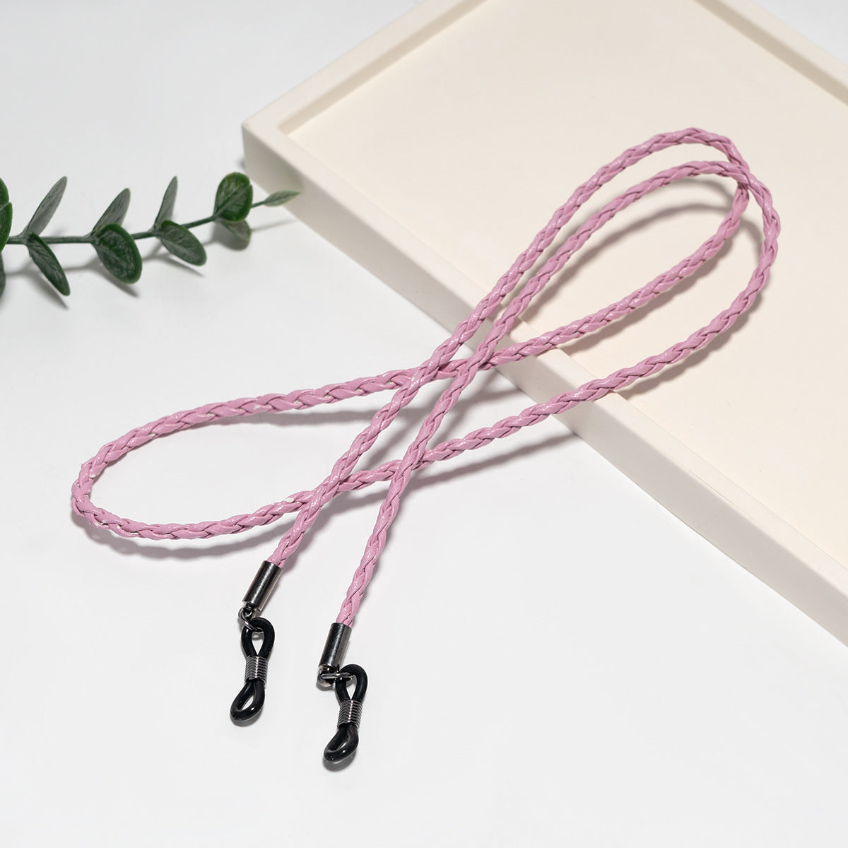 Vintage High-End Faux Leather Woven Eyeglass Chain/Mask Strap - Creative & Functional Accessory