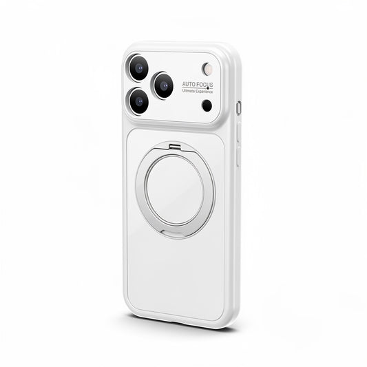 360 Ring Stand Solid Color Phone Case - White
