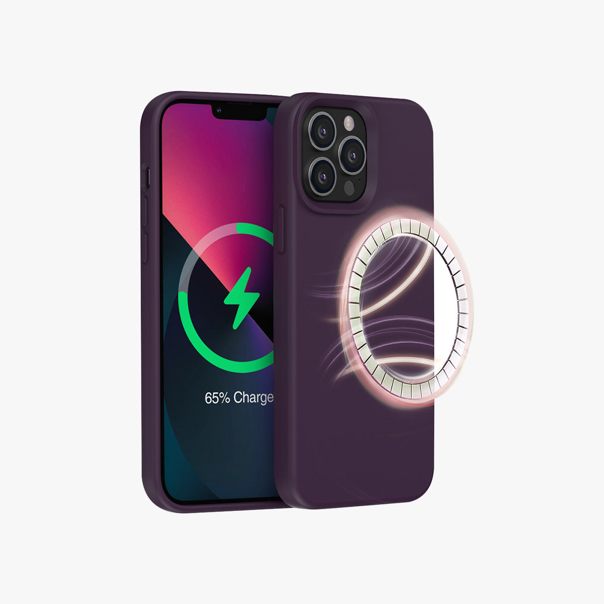 MagSafe Phone Case | New Series Liquid Silicone Solid Color Phone Case with Large Cutouts No.5-8