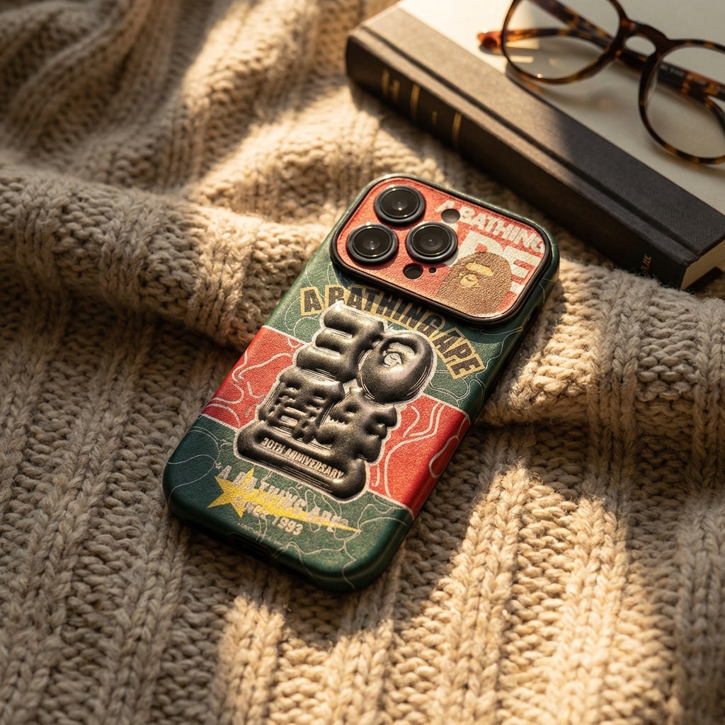 Designer APE Green Leather - Hypebeast Phone Case