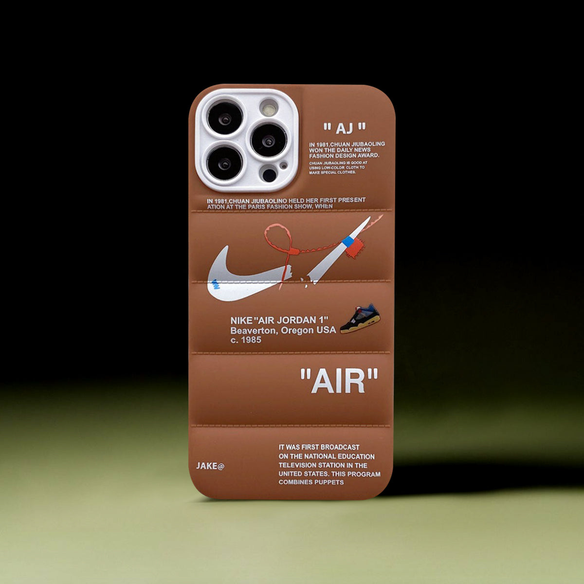 SALE | 3D Phone Case | Nike x Off White inspired Brown