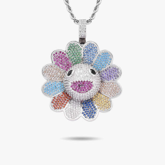 Iced Sunflower Rotating Pendant