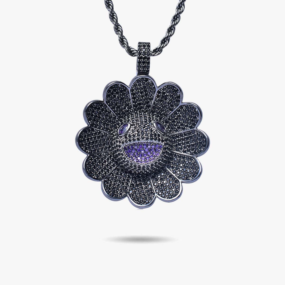 Iced Sunflower Rotating Pendant