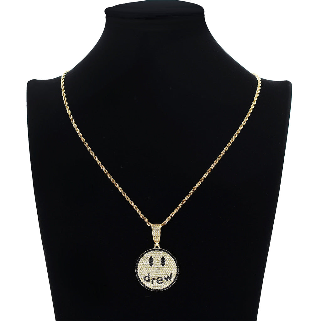 Iced DR Couple Smiley Pendant