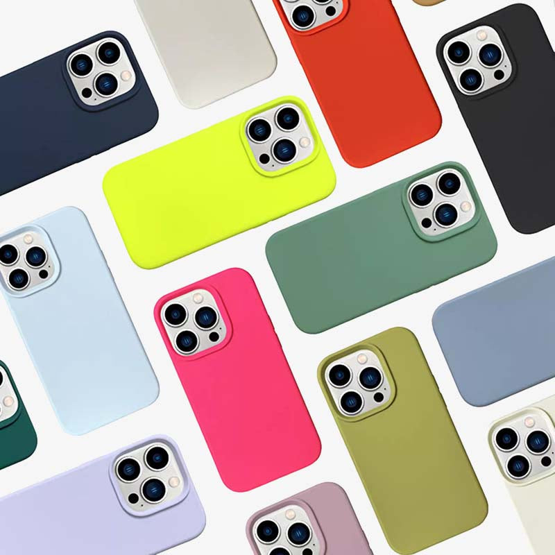 Basic Phone Case | Silicone Liquid Solid Color Phone Case No.1-5