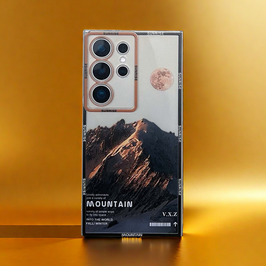 SALE | Galaxy Phone Case | Orange Snow Mountain