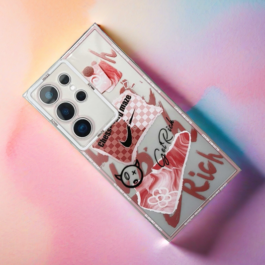 SALE | Galaxy Phone Case | Pink Lava Flow Street Art