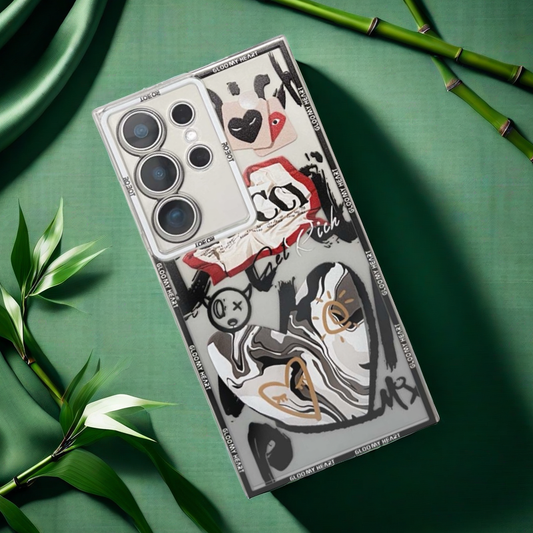 SALE | Galaxy Phone Case | Black Lava Flow Street Art