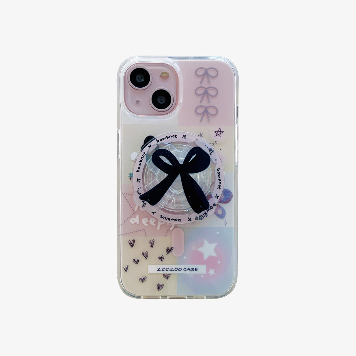 SPICEUP STUDIO | Magsafe Phone Case | Black Bow With Magnetic Holder
