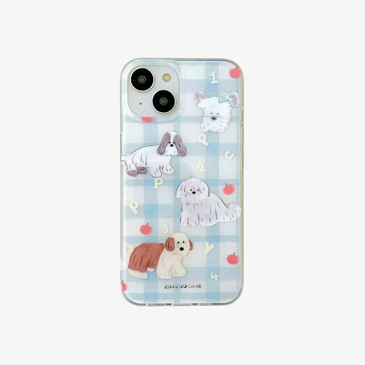Limited Phone Case | Blue Plaid and the Dogs