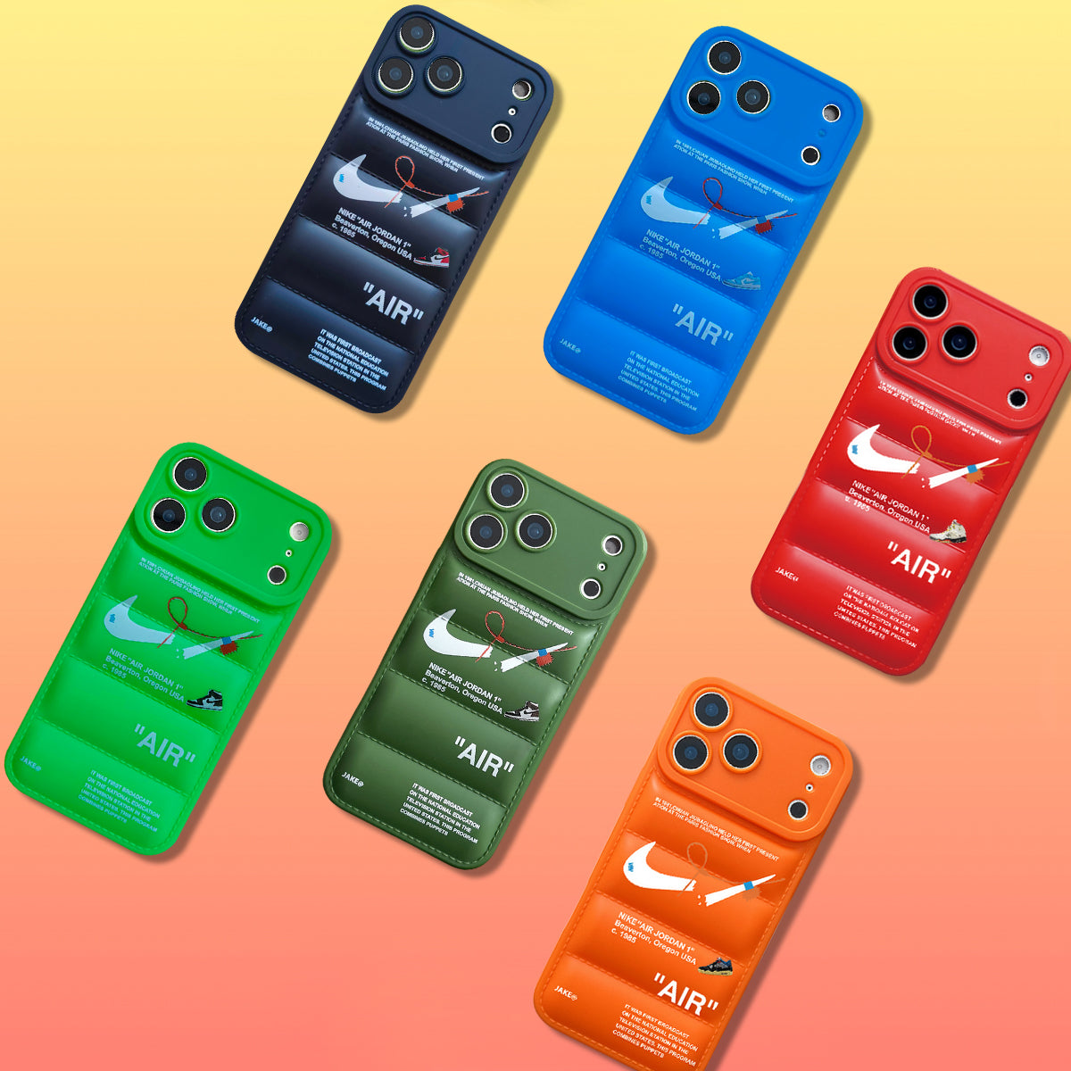 3D Phone Case | Nike x Off White inspired Blue