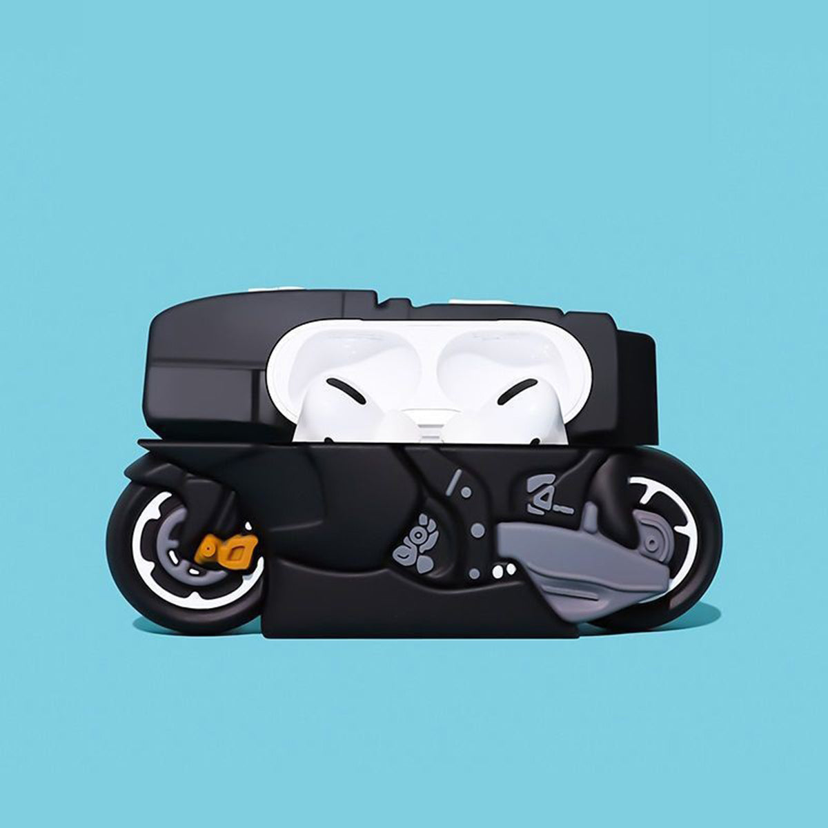Motorcycle AirPods Case – Trendy Streetwear Protective Cover (Limited Edition)