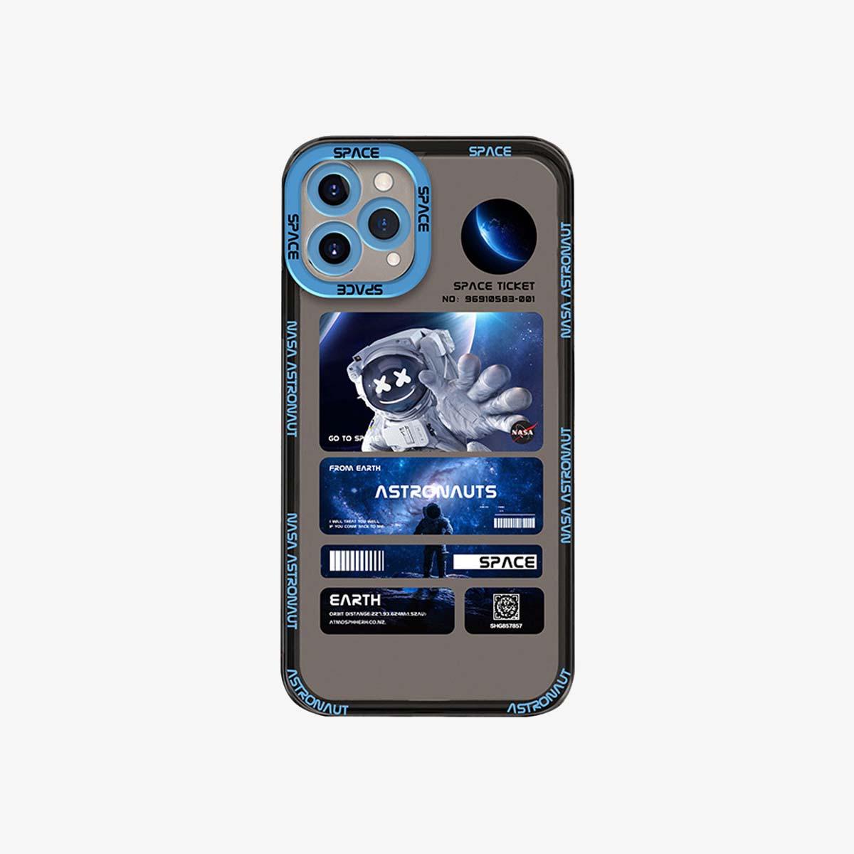 Transparent Phone Case | Lunar Landing Blue - SPICEUP