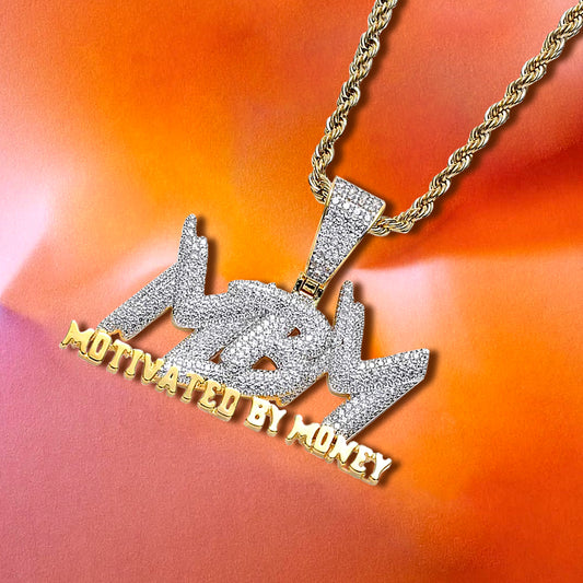 Iced MBM Pendant in 14K Gold - SPICEUP