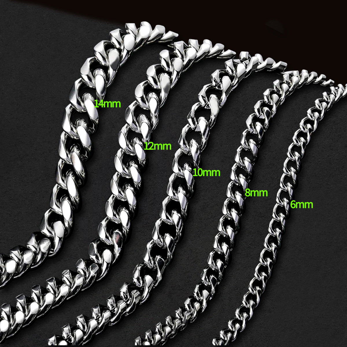 12mm White Gold Miami Cuban Chain - SPICEUP