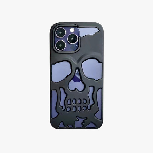 Limited Phone Case | Metal Skeleton Skull Matte Black - SPICEUP