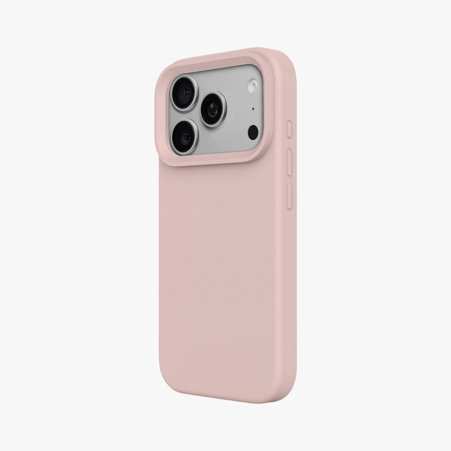Magnetic Phone Case | Sand Pink Silicone Liquid Solid Color - Open Camera