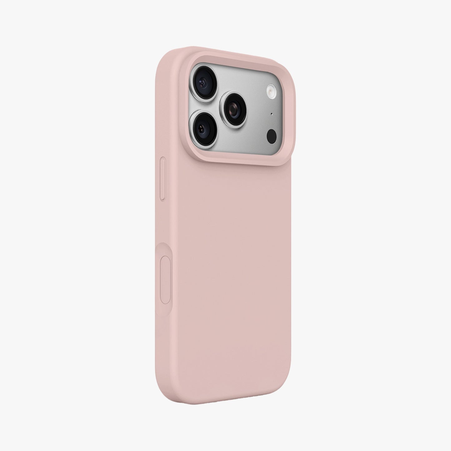 Magnetic Phone Case | Sand Pink Silicone Liquid Solid Color - Open Camera