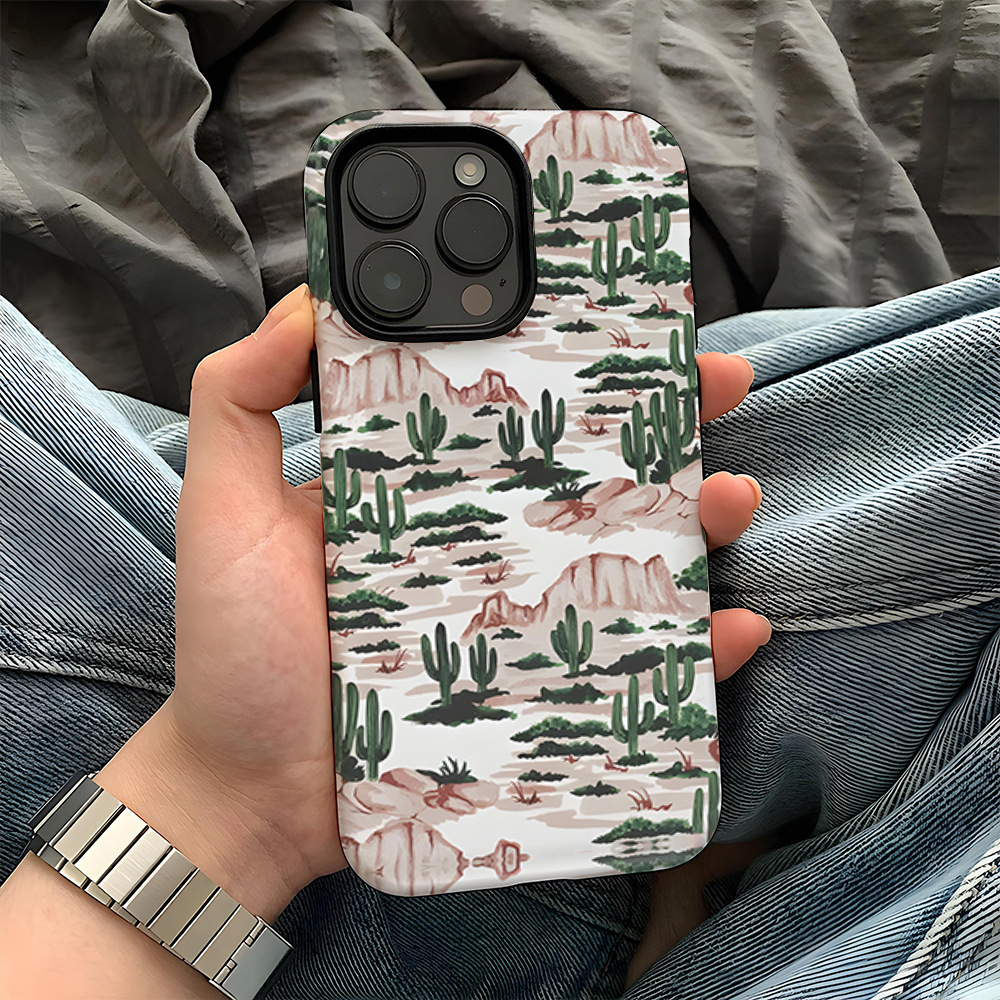 Hybrid Phone Case MagSafe Compatible - Cactus