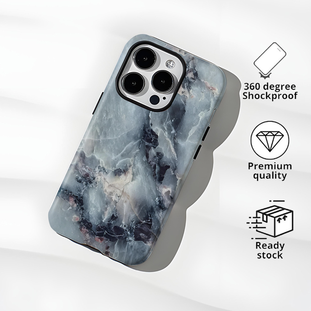 Hybrid Phone Case MagSafe Compatible - Marble