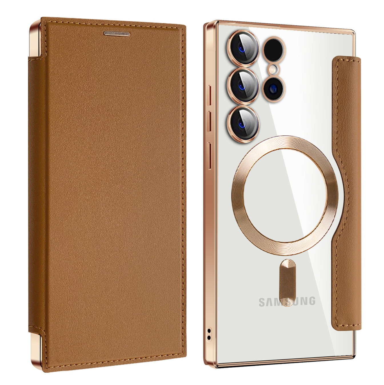 Galaxy S Wallet Case MagSafe Compatible - Brown