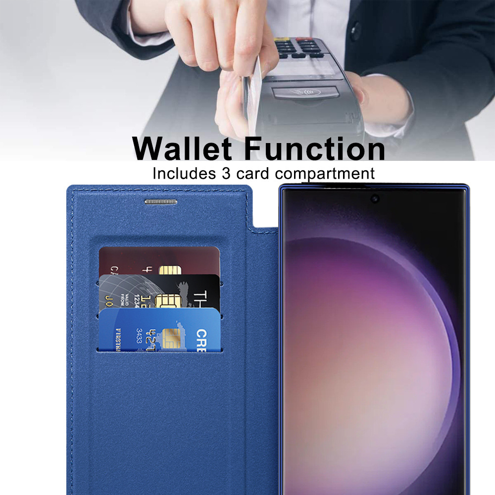 Galaxy S Wallet Case MagSafe Compatible - Navy Blue