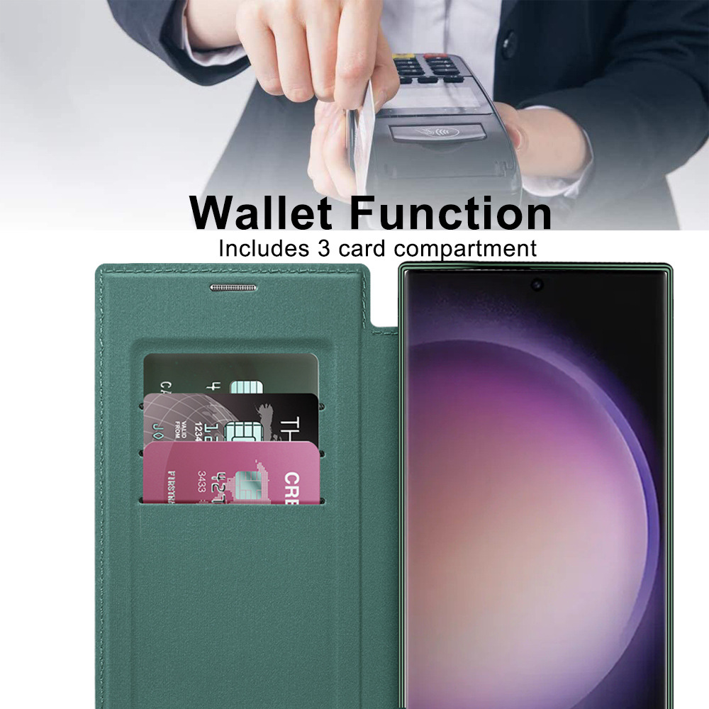 Galaxy S Wallet Case MagSafe Compatible - Dark Green