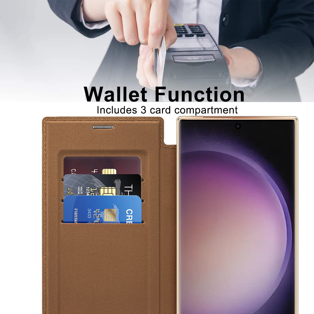 Galaxy S Wallet Case MagSafe Compatible - Brown
