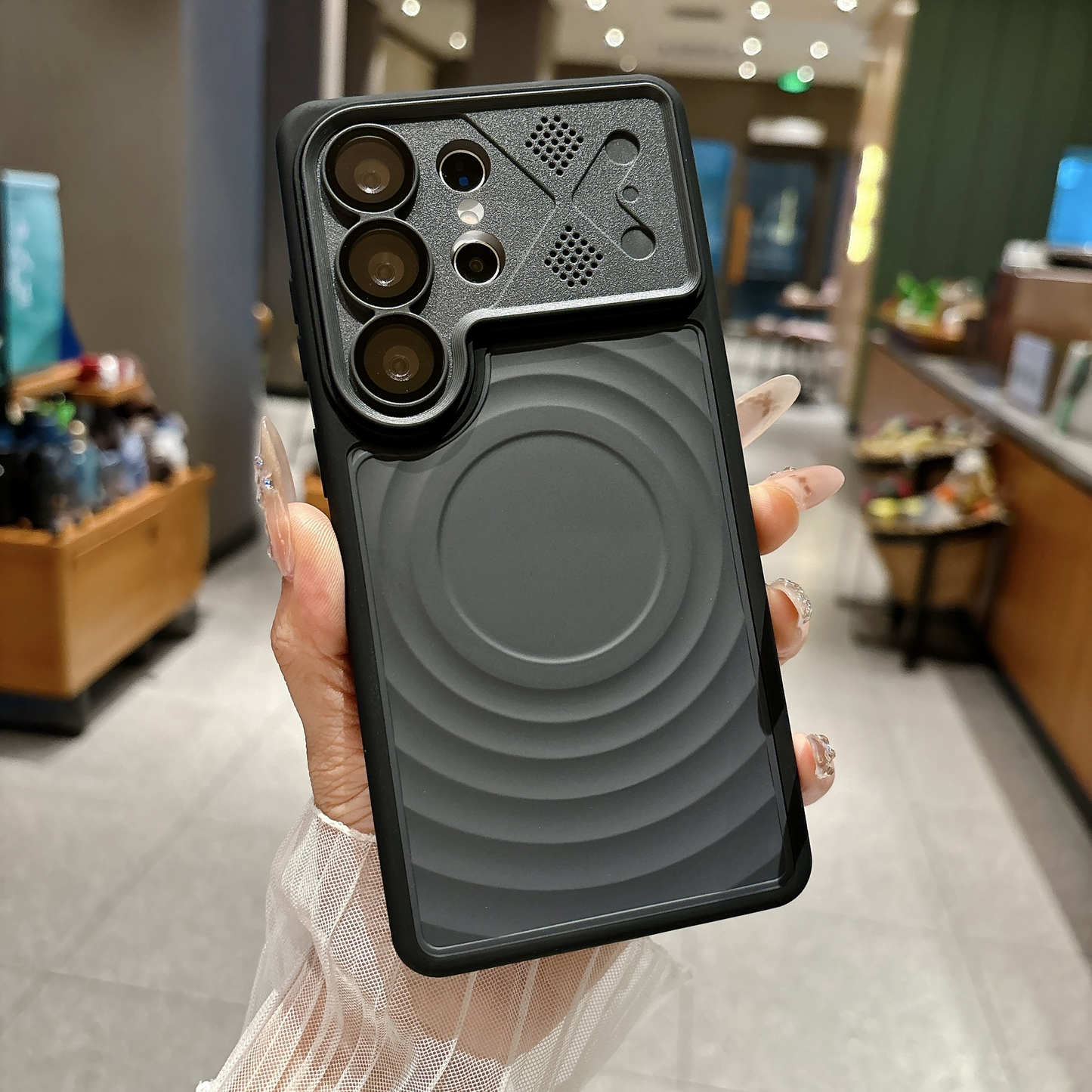 Ripple Magnetic Phone Case for Galaxy S - Premium Black