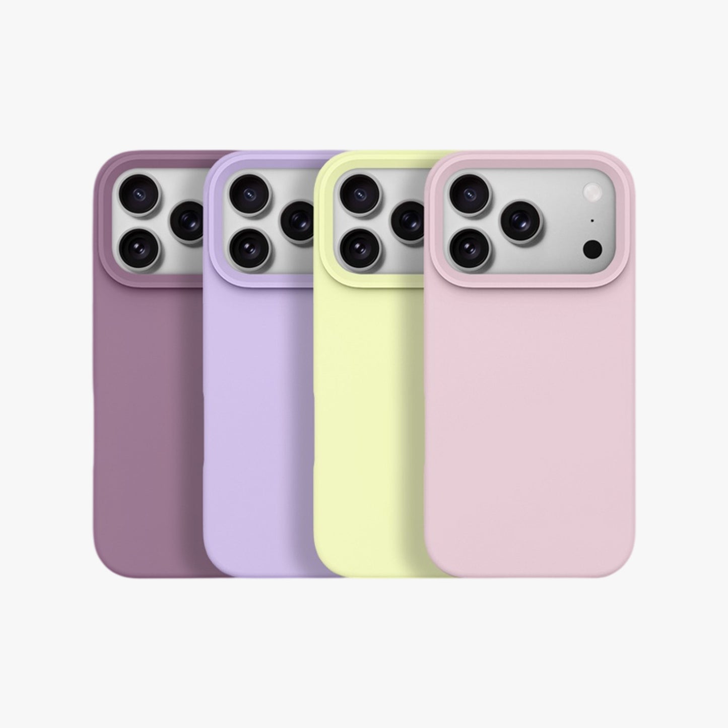 Magnetic Phone Case | Cream Yellow Silicone Liquid Solid Color - Open Camera