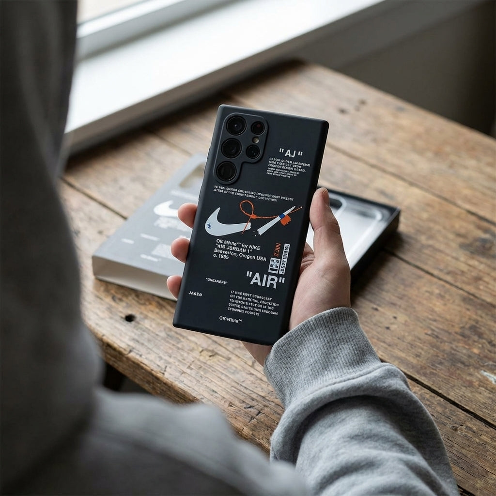 Black Streetwear Galaxy S26 Case – Industrial Deconstructed Cover