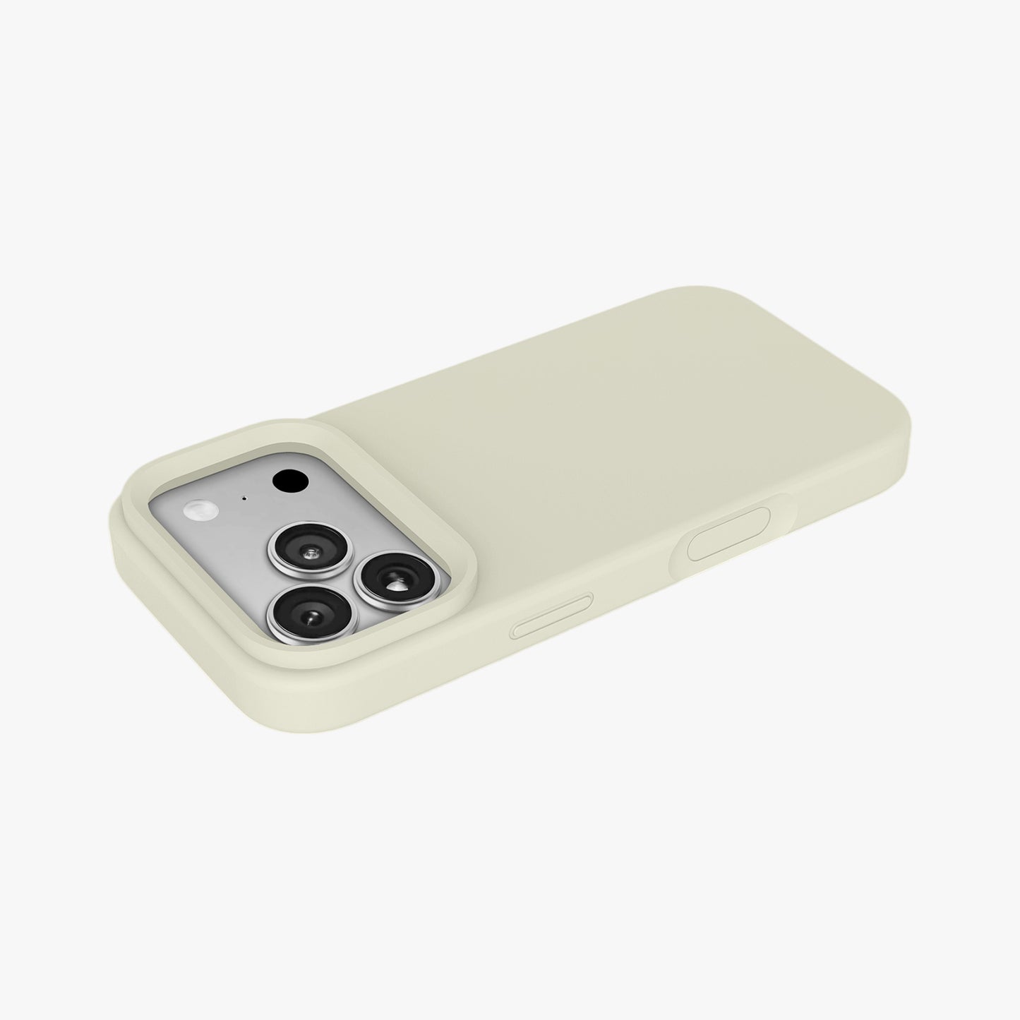 Magnetic Phone Case | Antique White Silicone Liquid Solid Color - Open Camera