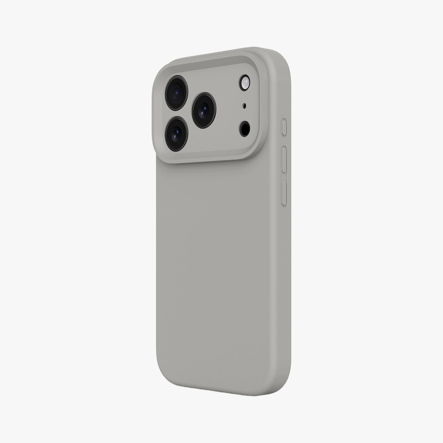 Magnetic Phone Case | Stone Gray Silicone Liquid Solid Color - Precise Fit
